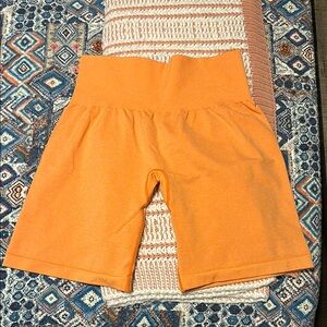 Women's NVGTN Orange High-Waisted Shorts